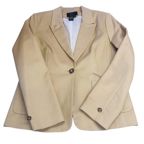 Jules & Leopold Tan Blazer Single Button Patch Pockets Normcore Office Attire - Picture 9 of 16